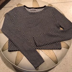 Cropped patterned sweater